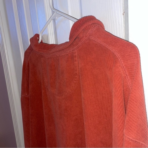 Mens Burnt Orange IZod Soft Quarter Zip Collared Pull Over Comfy Sweatshirt 2XL - Picture 7 of 7
